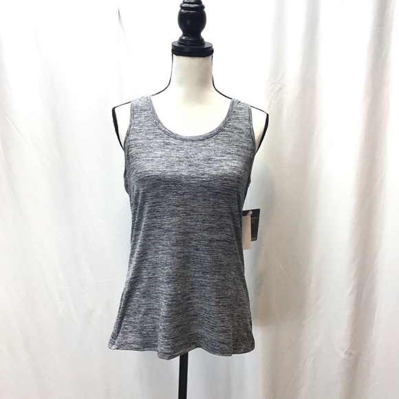 Activ8 Womens Heather Black RacerBack Athletic Work-Out Tank Top Size Medium - Picture 4 of 7